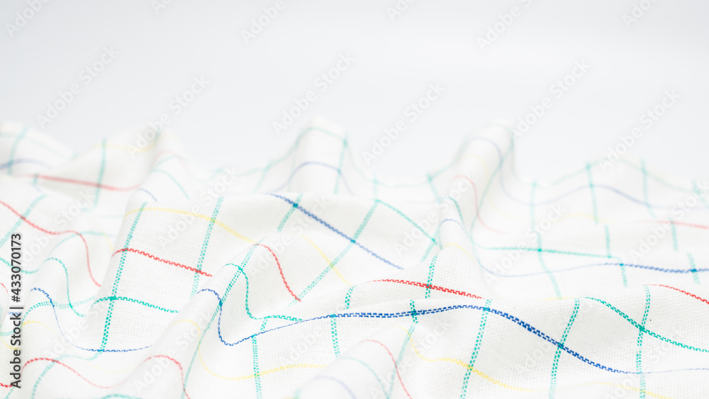 Obraz premium White napkin isolated on white background.