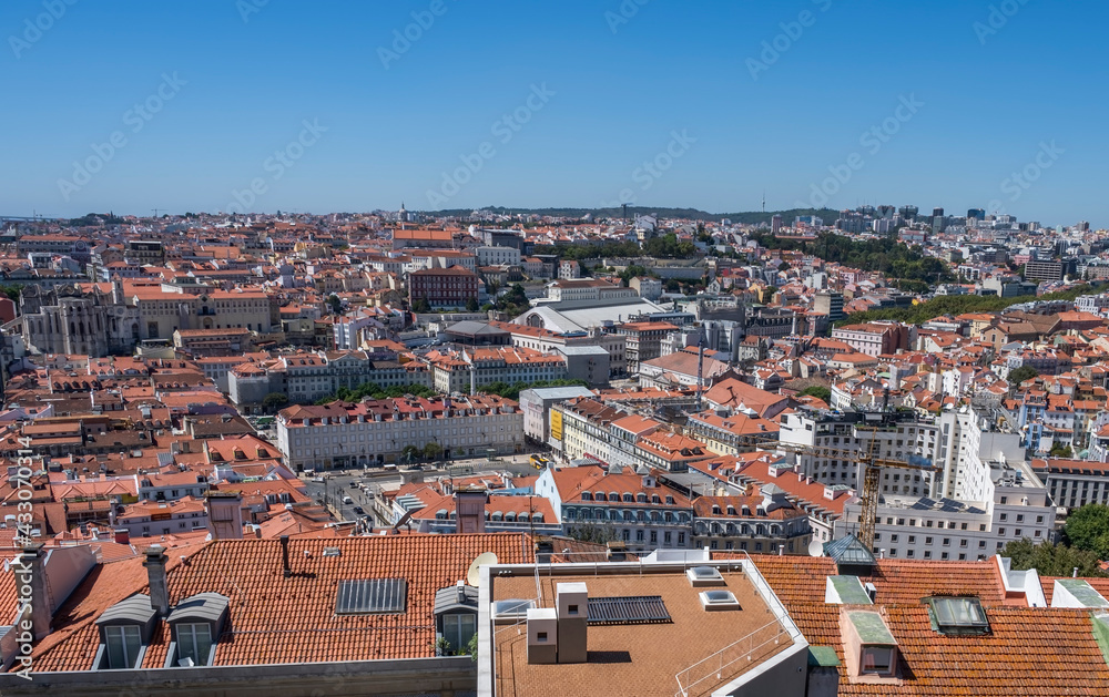 Lisbon - view from St George Castle towards City Centre