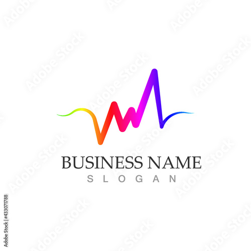 sound waves vector illustration template