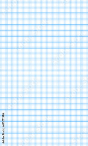 Graph paper. Printable millimeter grid paper with color lines. Geometric pattern for school, technical engineering line scale measurement. Realistic lined paper blank size Legal