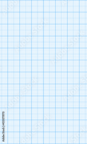 Graph paper. Printable millimeter grid paper with color lines. Geometric pattern for school, technical engineering line scale measurement. Realistic lined paper blank size Legal