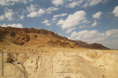 The mountains of Qumran where the Dead Sea Scrolls were found