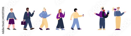 Digital marketing, influence and popularity cartoon vector illustration isolated.