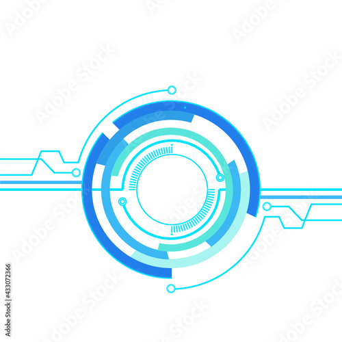 Abstract circle technology circuit board