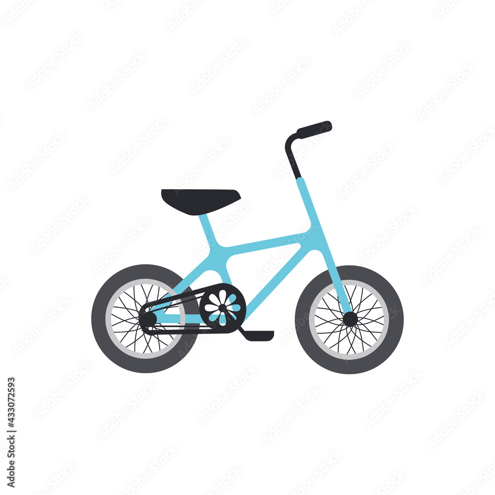 Blue kids bicycle, two wheels bike for sport ride or child fun leisure outdoors. Blue kids bicycle, two wheels bike for sport ride or child fun leisure outdoors.