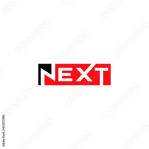 next letter logo vector design