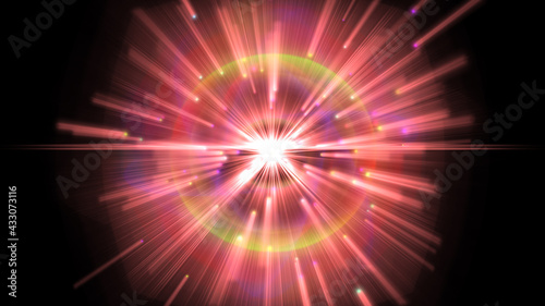 Fototapeta Naklejka Na Ścianę i Meble -  atom light ray glow abstract