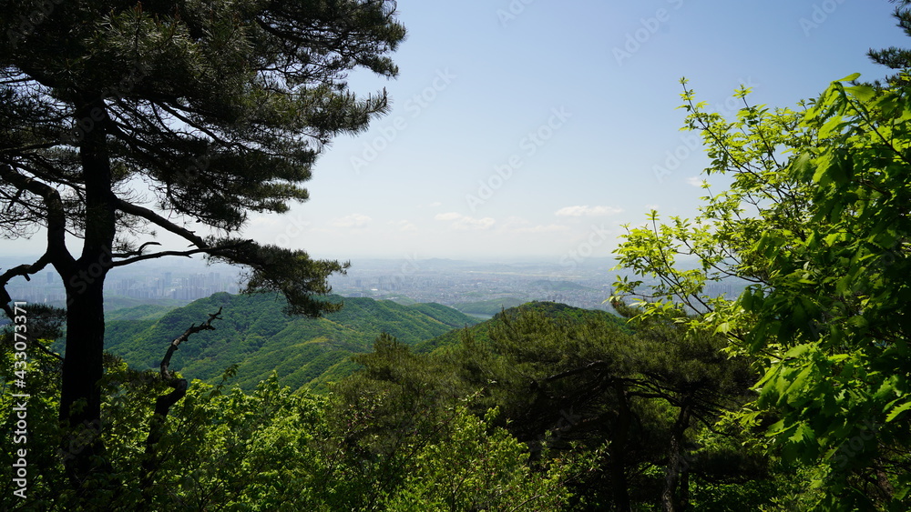 韓国 水原 白雲山の風景