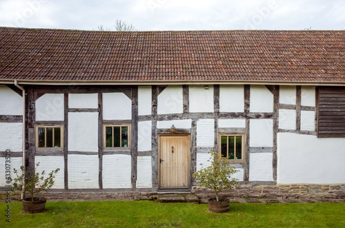 traditional timber frame house in herefordshire, weobley, uk, 