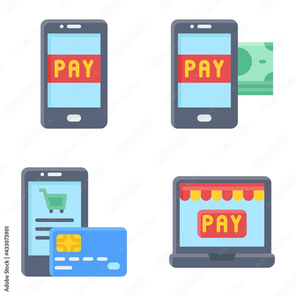 Mobile payment icon set 3 Payment related vector Mobile payment icon set 3 Payment related vector