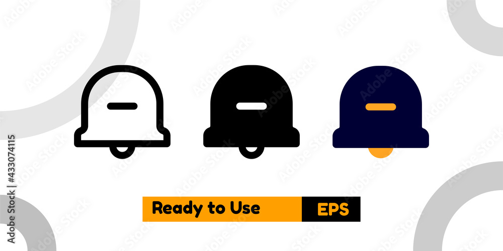 alarm icon with three style for poster, social media, and presentation alarm icon with three style for poster, social media, and presentation