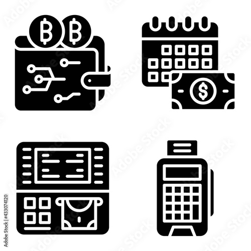 Digital Payment icon set Payment related vector