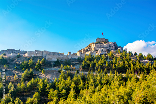 Amasya Castle view on Harsena Mountain in Turkey 