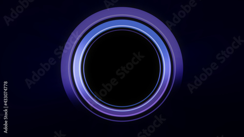rings light neon in space