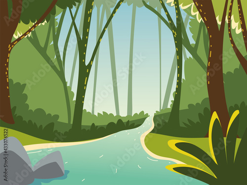 landscape forest water