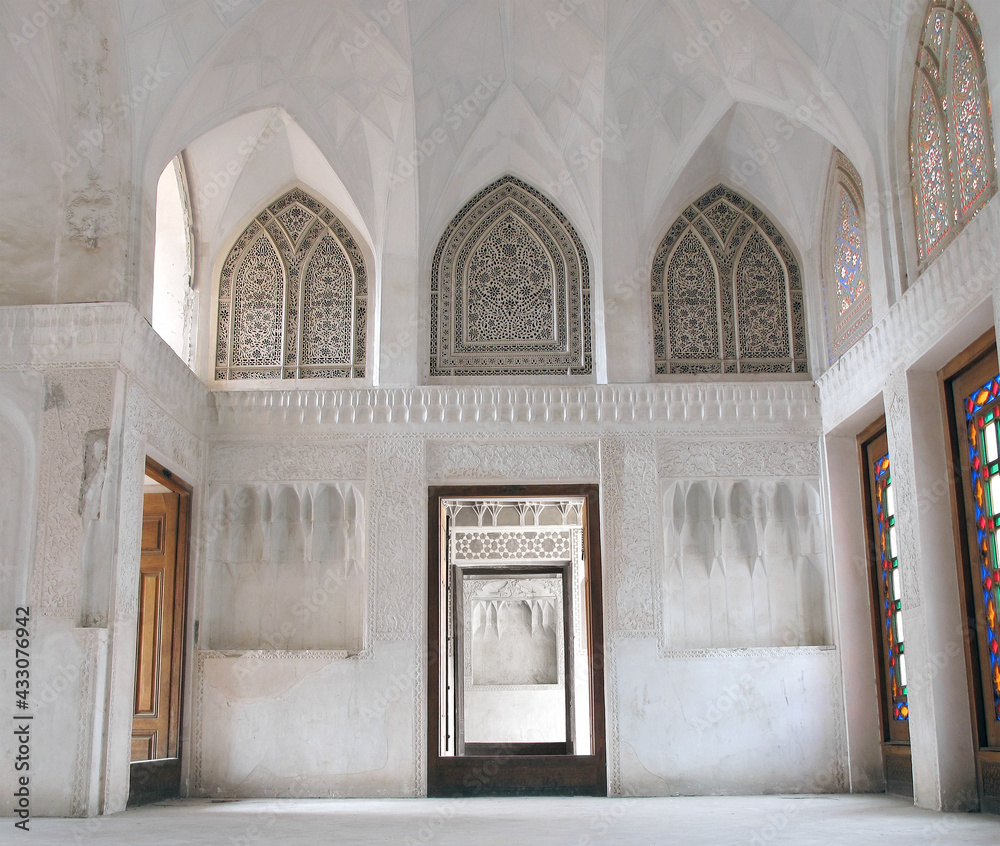 Interior of a historic house in Kashan, Iran