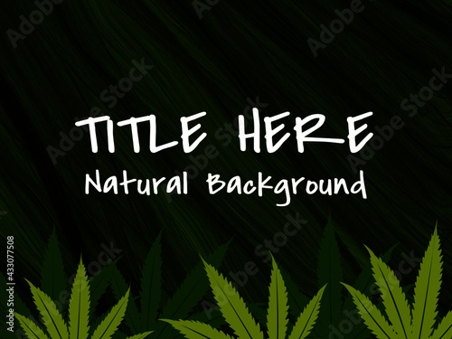 vector natural green background with leaves design illustration