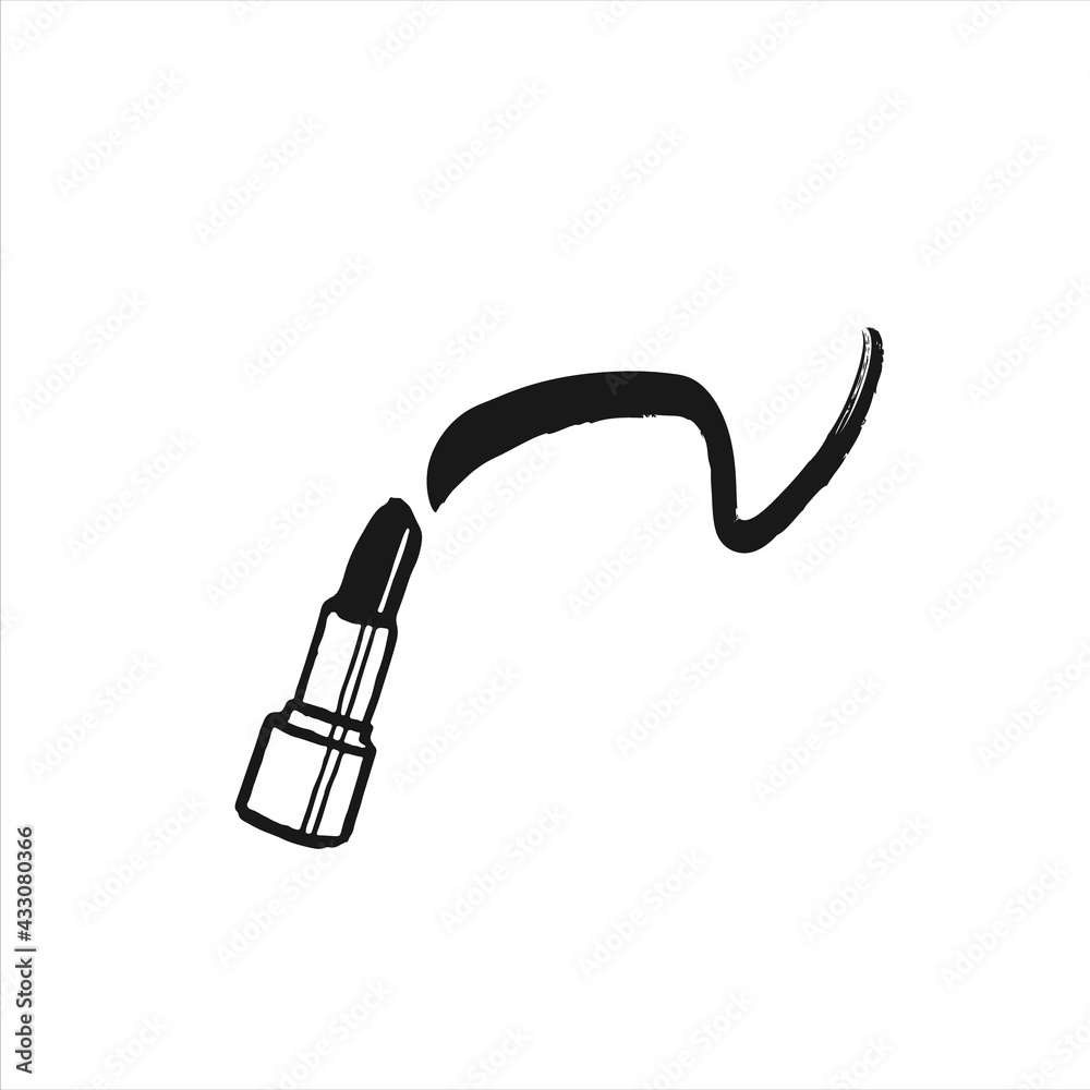 Vector illustration of a lipstick. Sketch. Vector illustration of a lipstick. Sketch.