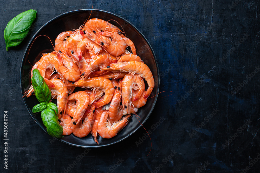 shrimp spicy prawn seafood meal vegetarian food pescetarian diet Cooking snack copy space food background rustic top view shrimp spicy prawn seafood meal vegetarian food pescetarian diet Cooking snack copy space food background rustic top view