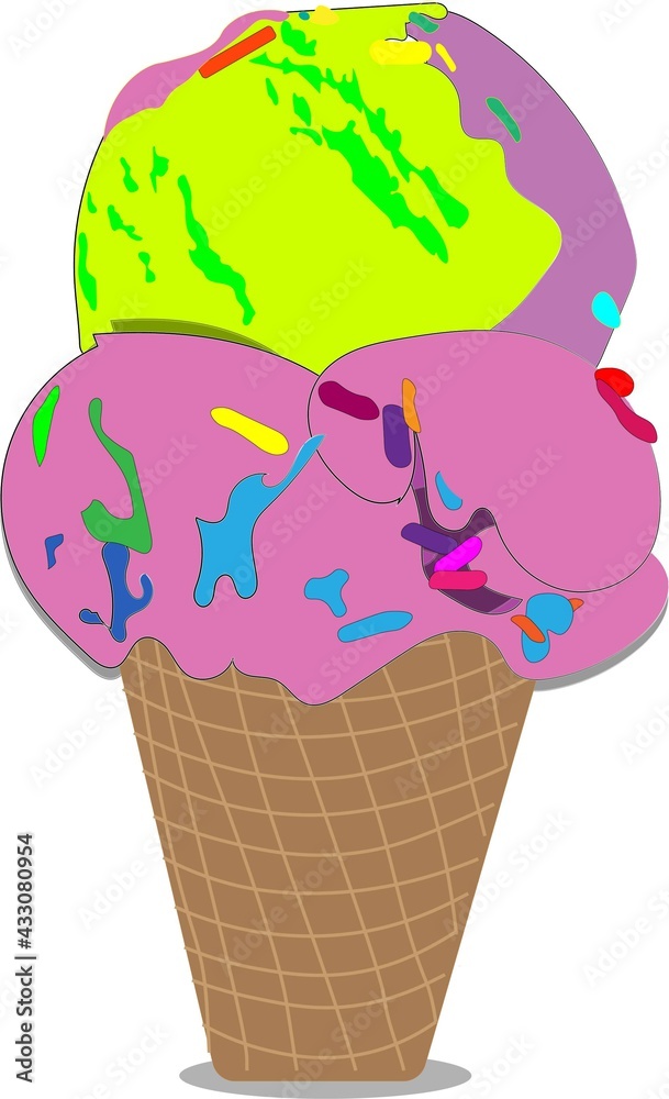 Ice cream cone. Summer treat Ice cream cone. Summer treat