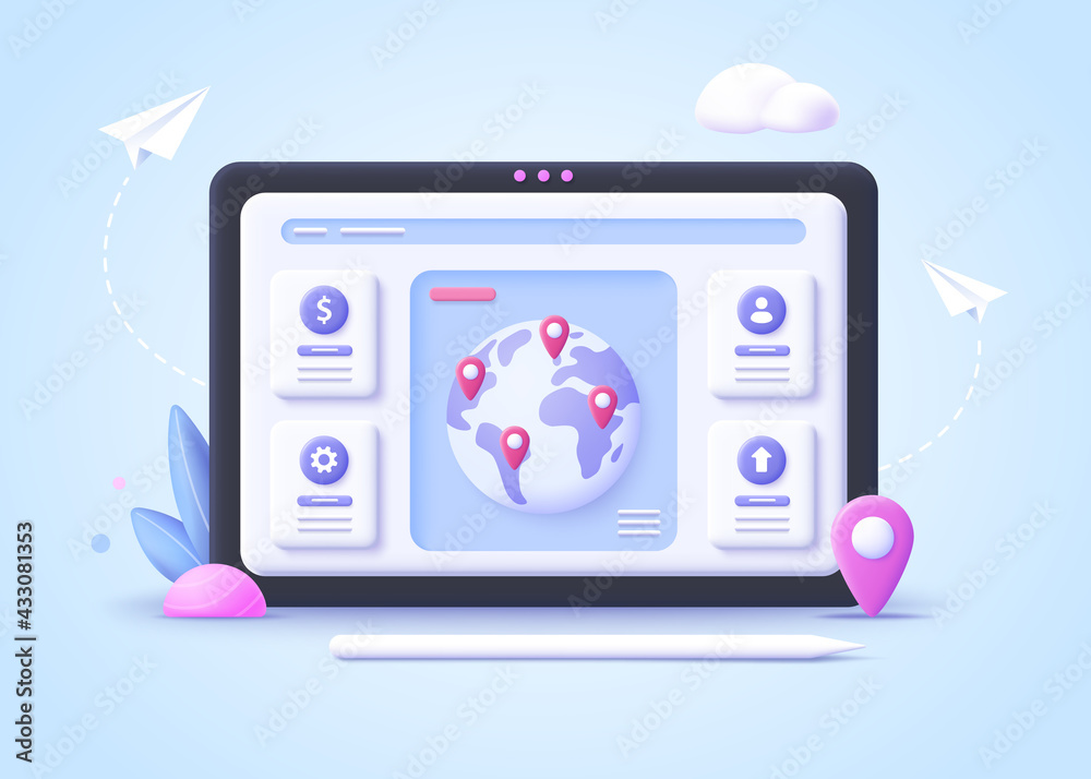 Concept of international business, world business network. Business communication and collaboration, teamwork, partnership.3d vector illustration. Concept of international business, world business network. Business communication and collaboration, teamwork, partnership.3d vector illustration.