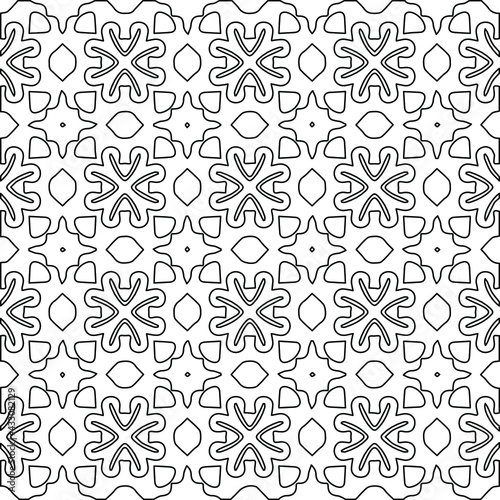 Geometric vector pattern with Black and white colors. abstract ornament for wallpapers and backgrounds.