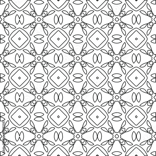 Geometric vector pattern with Black and white colors. abstract ornament for wallpapers and backgrounds.