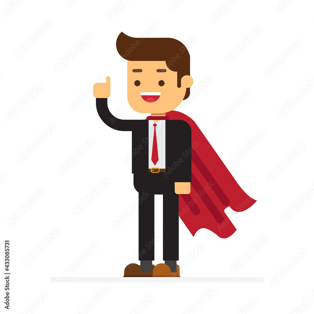 Businessman in the heroic mantle Businessman in the heroic mantle