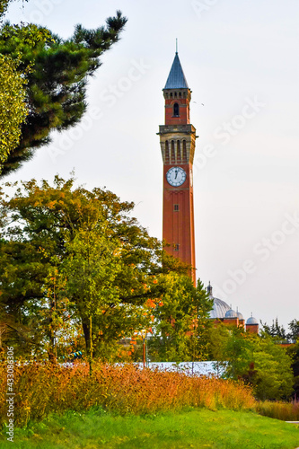 Konstfotografi Old Joe tower, University of Birmingham in autumn