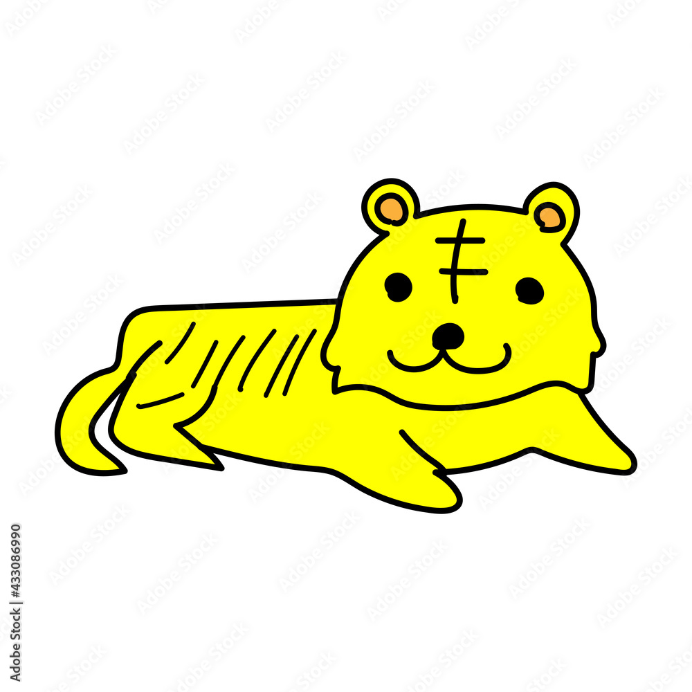 寅　かわいい　ゆるい　手描き