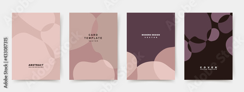 Abstract creative universal cover template set. Background with trendy texture spots. Vector collection for catalog, notebooks, brochures, books, social media posts, banners.