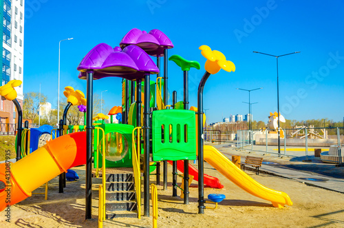 Children's playground for playing during the day.