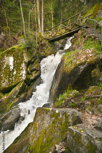 The Gertelbach waterfall in the Bühler valley, Northern Black Forest. Baden-Wuerttemberg, Germany, Europe photo