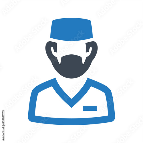 Surgeon icon, vector and glyph