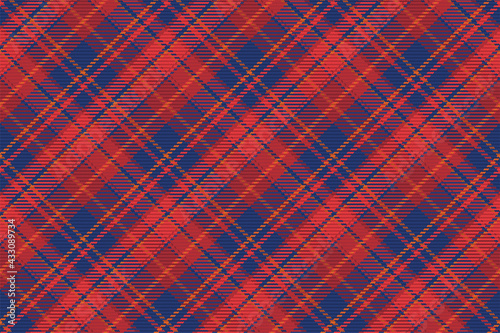 Seamless pattern of scottish tartan plaid. Repeatable background with check fabric texture. Vector backdrop striped textile print.