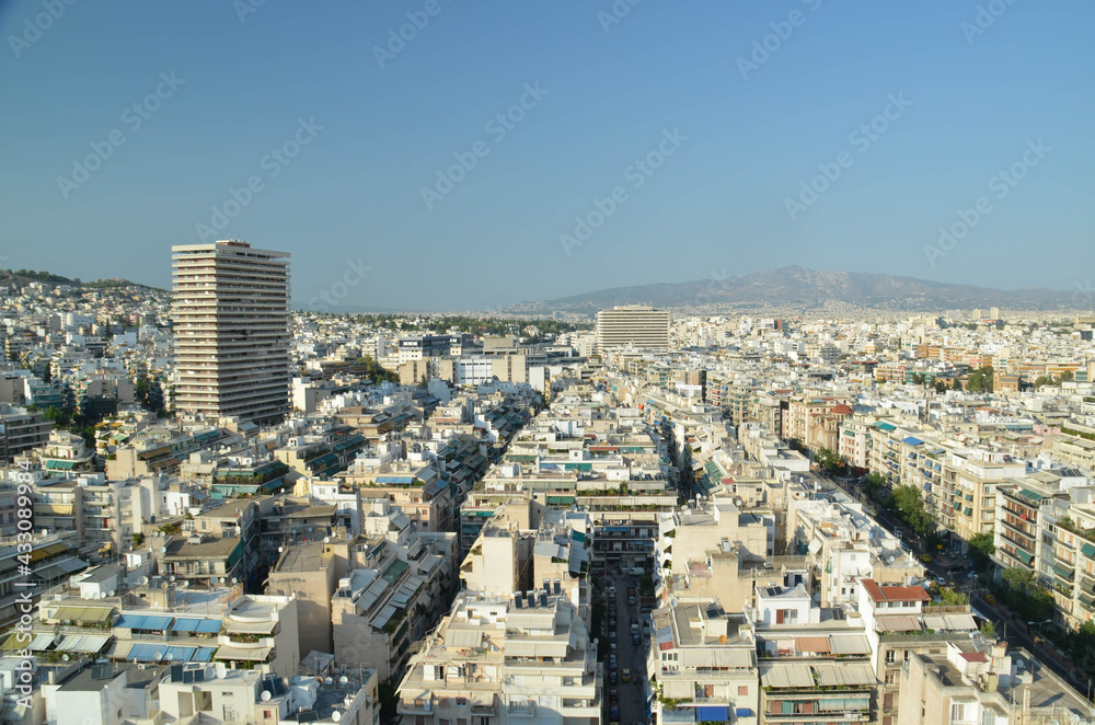 athens city capital of greece view from balconie