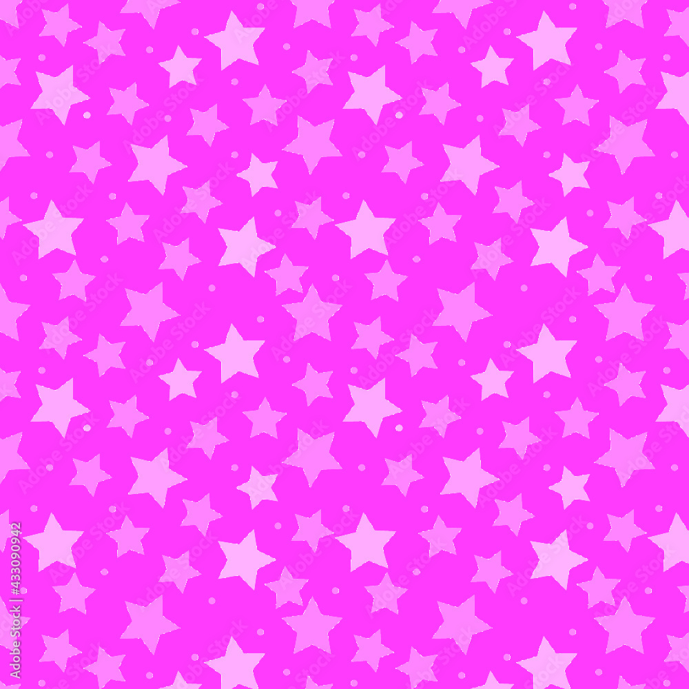 Stars on a pink background, seamless pattern for your design