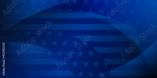 USA independence day abstract background with elements of american flag in blue colors