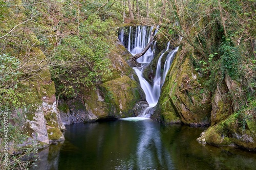 Waterfall on the River Einion at Dyfi Furnace in Ceredigion, Wales photo