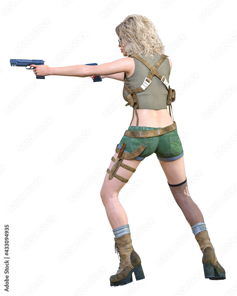 3D comics cosplay anime secret agent woman. 3D comics cosplay anime secret agent woman.
