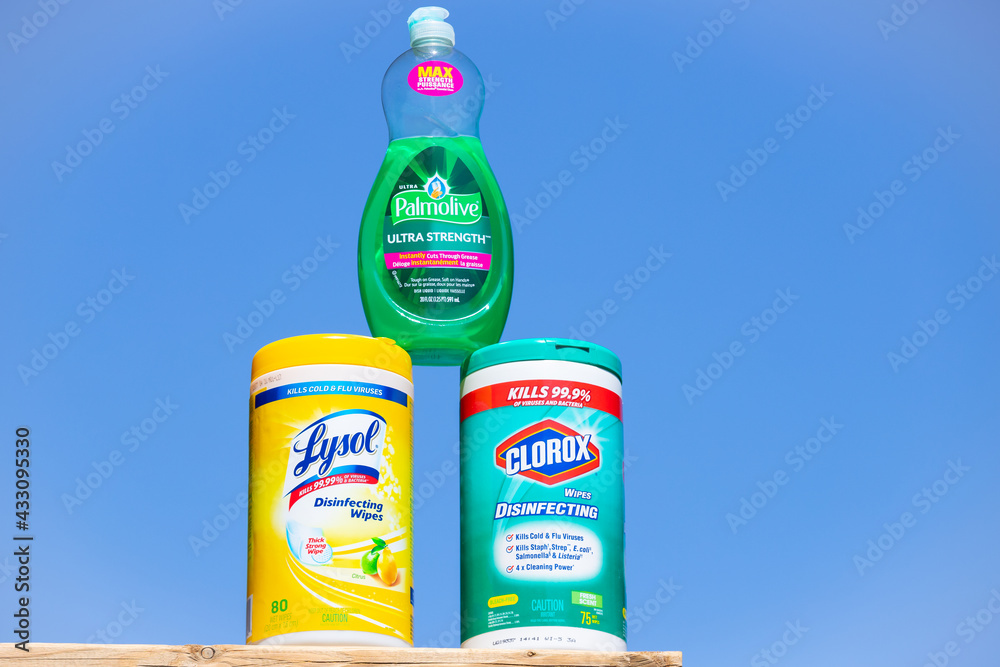 Toronto, Ontario Canada - April 2020: A bottle of Palmolive ...