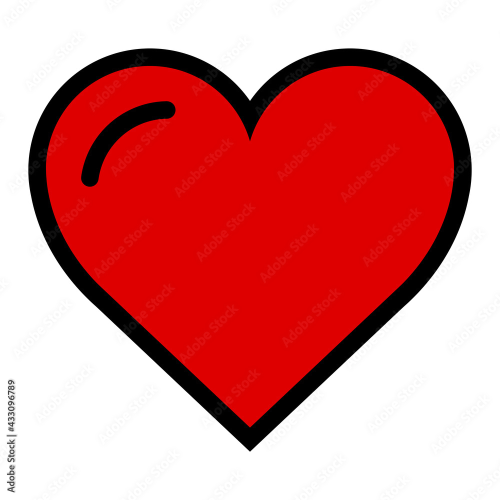 nvis3 NewVectorIllustrationSign nvis - red heart icon . love sign - vector graphic design / illustration - colorful - simple transparent - AI10 / EPS10 . g10541