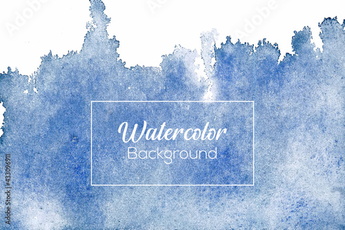 Handmade watercolor elegant texture background vector blue