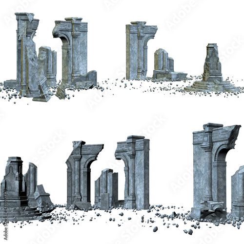 Murais de parede 3D Ancient ruins