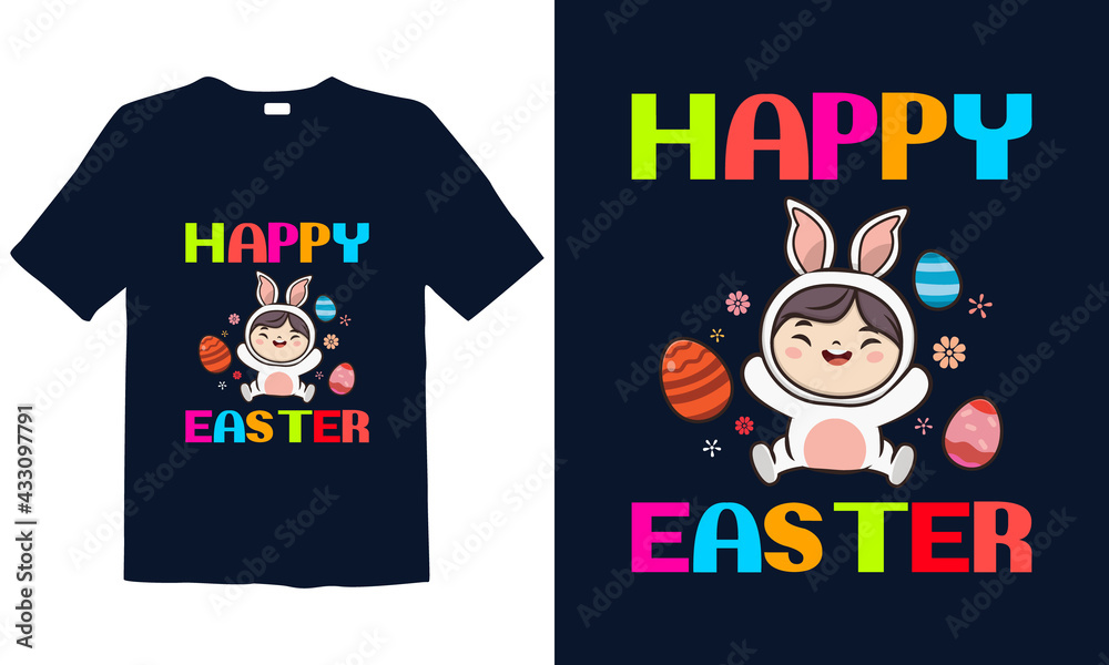 Easter Day T-shirt Design for mug, poster, t-shirt, label, or wall art.