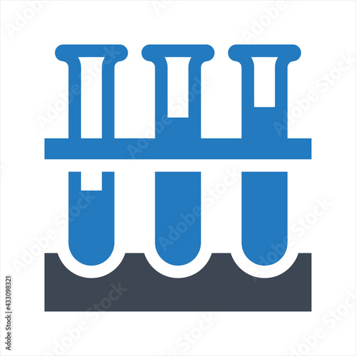 Chemical analysis icon, vector and glyph