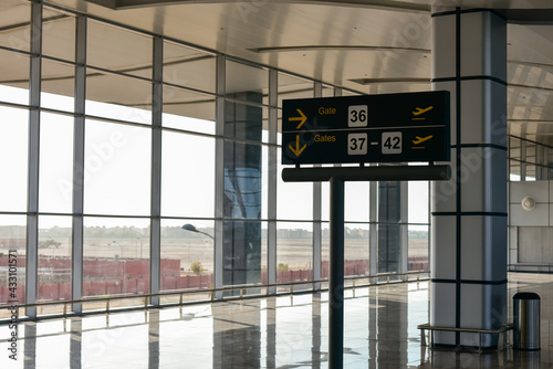 Gateway sign in the airport lounge