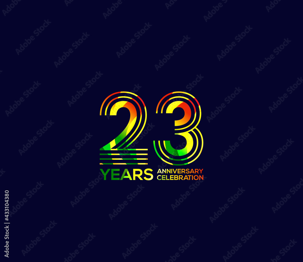 Mixed colors, Festivals 23 Year Anniversary, Party Events, Company Based, Banners, Posters, Card Material, for