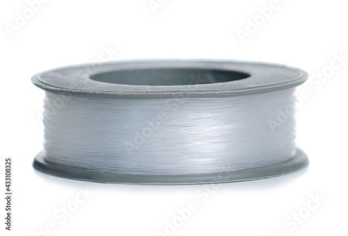 Line reel accessories on white background isolation