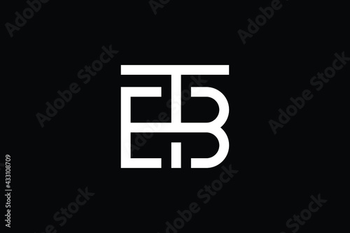 TB logo letter design on luxury background. BT logo monogram initials letter concept. TB icon logo design. BT elegant and Professional letter icon design on black background. T B BT TB